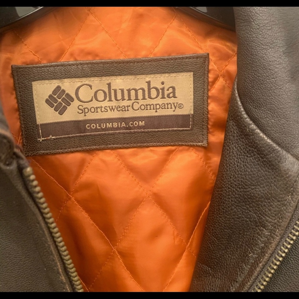 COLUMBIA Vintage Leather Moto Motorcycle Jacket - Picture 8 of 12